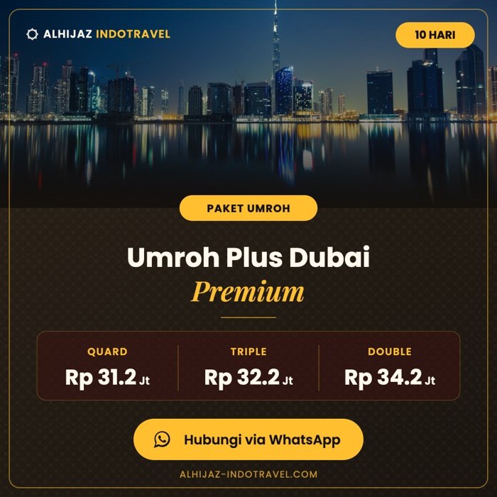 Umroh Plus Dubai Premium